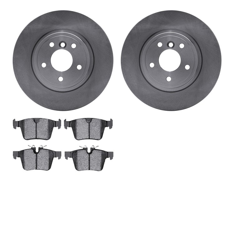 6302-20027 Brake Rotors with 3000-Series Ceramic Brake Pads Kit, 2017-2019 Jaguar, Position: Rear