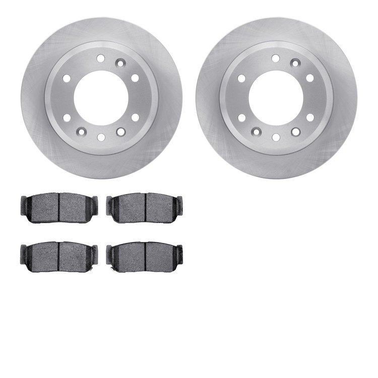 6302-21001 Brake Rotors with 3000-Series Ceramic Brake Pads Kit, 2006-2006 Kia/Hyundai/Genesis, Position: Rear