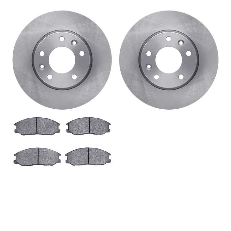 6302-21014 Brake Rotors with 3000-Series Ceramic Brake Pads Kit, 2002-2002 Kia/Hyundai/Genesis, Position: Front