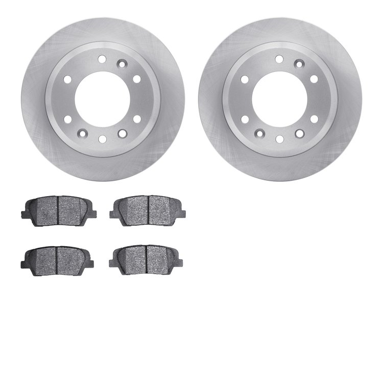 6302-21040 Brake Rotors with 3000-Series Ceramic Brake Pads Kit, 2007-2014 Kia/Hyundai/Genesis, Position: Rear