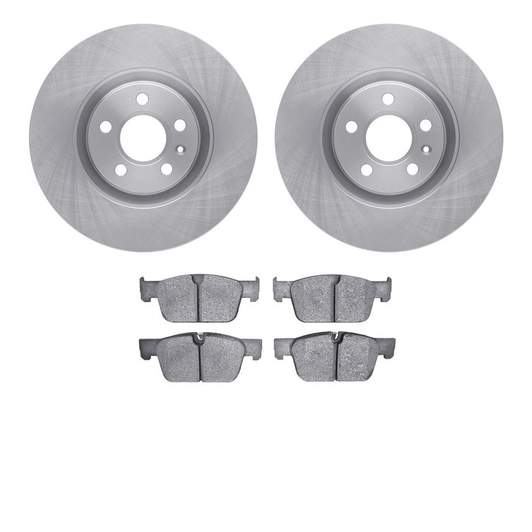 6302-27077 Brake Rotors with 3000-Series Ceramic Brake Pads Kit, Fits Select Volvo, Position: Front
