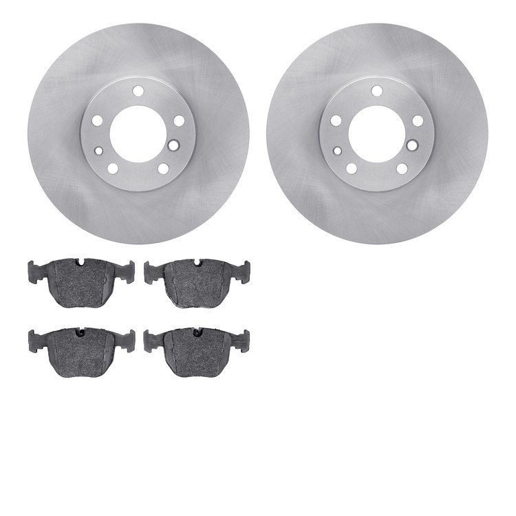 6302-31040 Brake Rotors with 3000-Series Ceramic Brake Pads Kit, 1995-2001 BMW, Position: Front