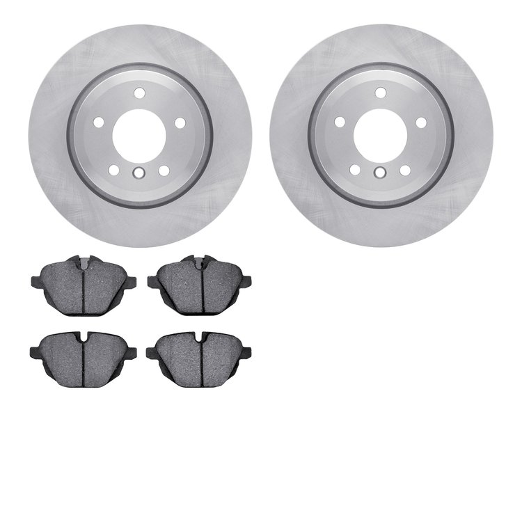 6302-31111 Brake Rotors with 3000-Series Ceramic Brake Pads Kit, 2011-2016 BMW, Position: Rear
