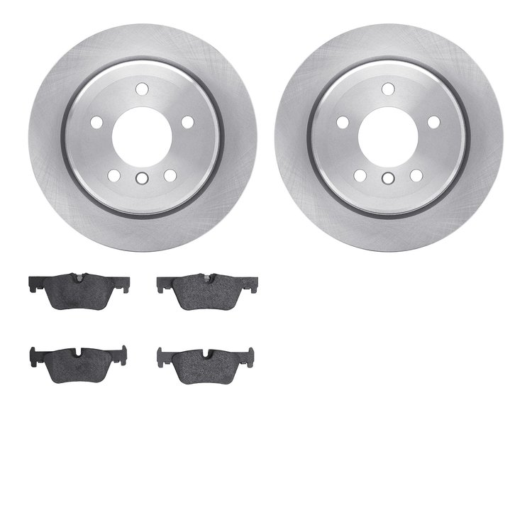 6302-31127 Brake Rotors with 3000-Series Ceramic Brake Pads Kit, 2013-2013 BMW, Position: Rear