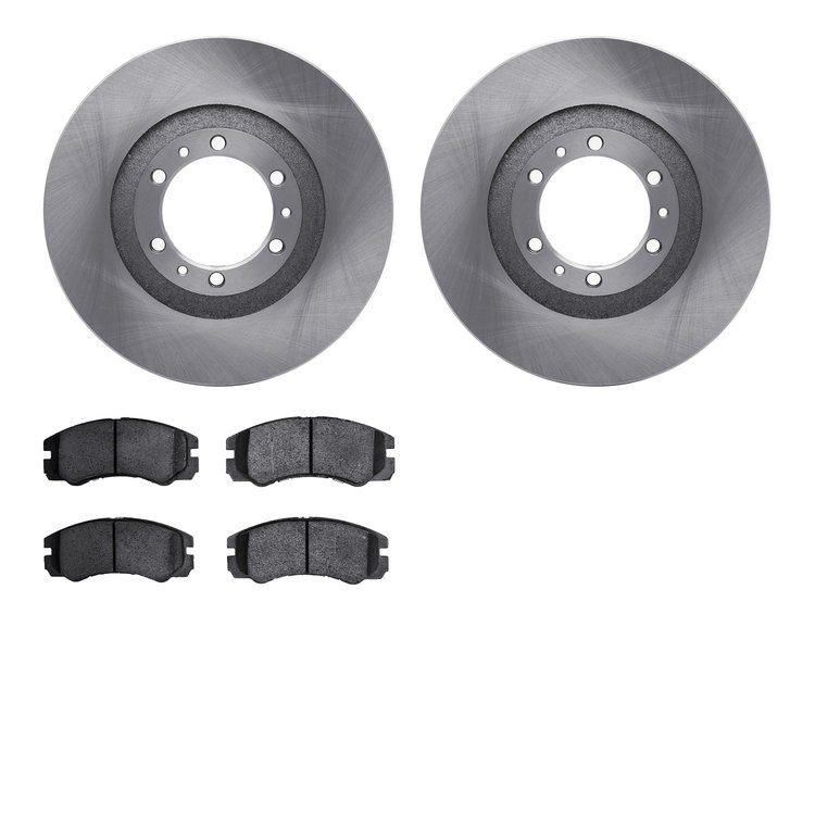 6302-37012 Brake Rotors with 3000-Series Ceramic Brake Pads Kit, 1992-2002 Multiple Makes/Models, Position: Front