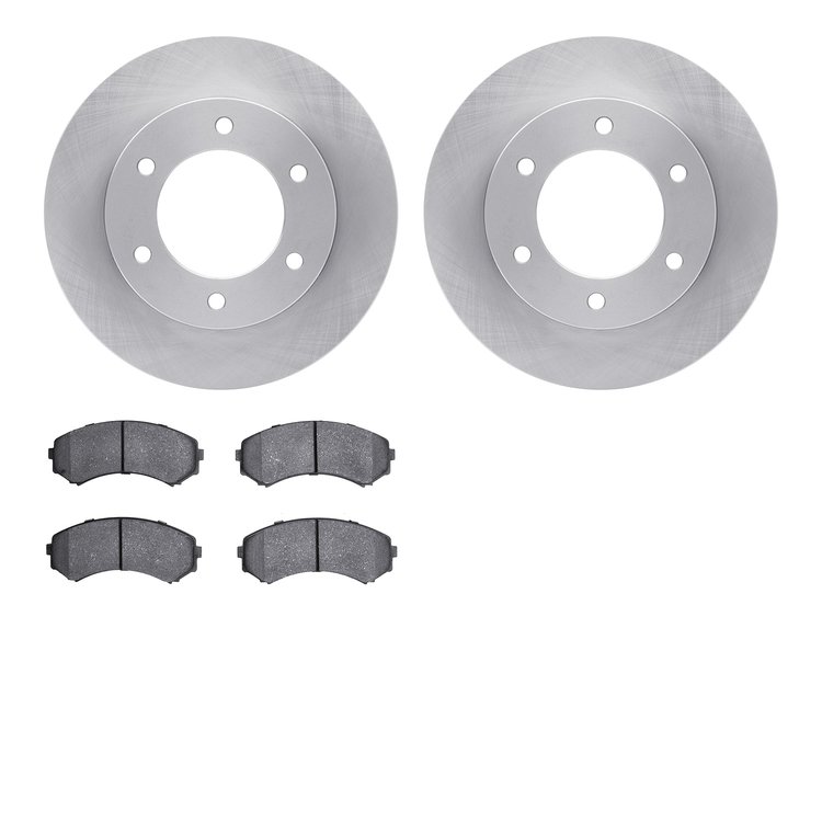 6302-37015 Brake Rotors with 3000-Series Ceramic Brake Pads Kit, 2001-2004 Multiple Makes/Models, Position: Front