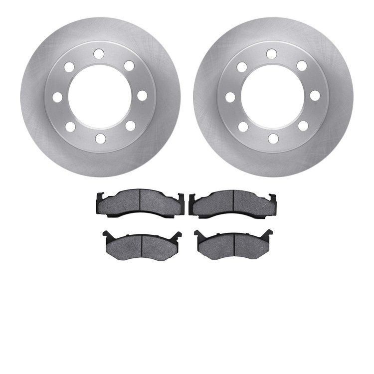 6302-40002 Brake Rotors with 3000-Series Ceramic Brake Pads Kit, 1973-1997 Mopar, Position: Front