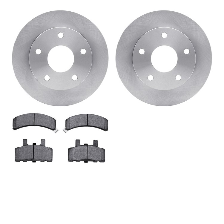 6302-40037 Brake Rotors with 3000-Series Ceramic Brake Pads Kit, 1994-1999 Mopar, Position: Front