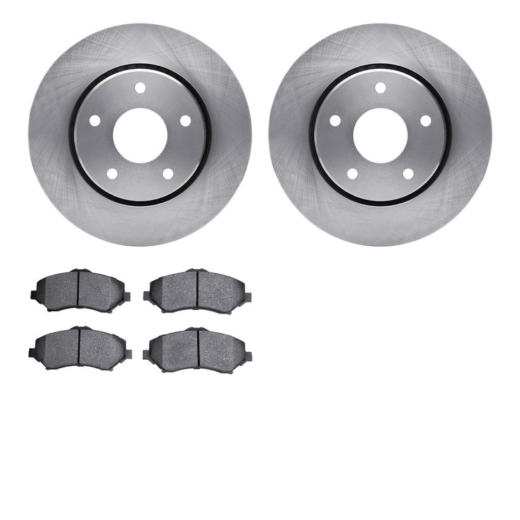6302-40094 Brake Rotors with 3000-Series Ceramic Brake Pads Kit, 2008-2016 Multiple Makes/Models, Position: Front