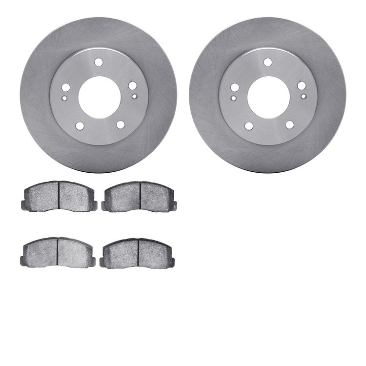 6302-43001 Brake Rotors with 3000-Series Ceramic Brake Pads Kit, 1990-1990 Mopar, Position: Front