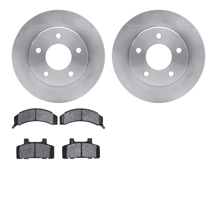 6302-45004 Brake Rotors with 3000-Series Ceramic Brake Pads Kit, 1983-1996 GM, Position: Front