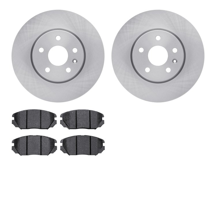 6302-45022 Brake Rotors with 3000-Series Ceramic Brake Pads Kit, 2010-2020 GM, Position: Front