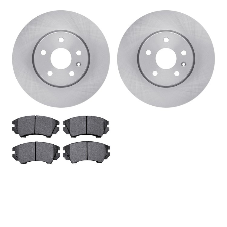 6302-45025 Brake Rotors with 3000-Series Ceramic Brake Pads Kit, 2010-2015 GM, Position: Front