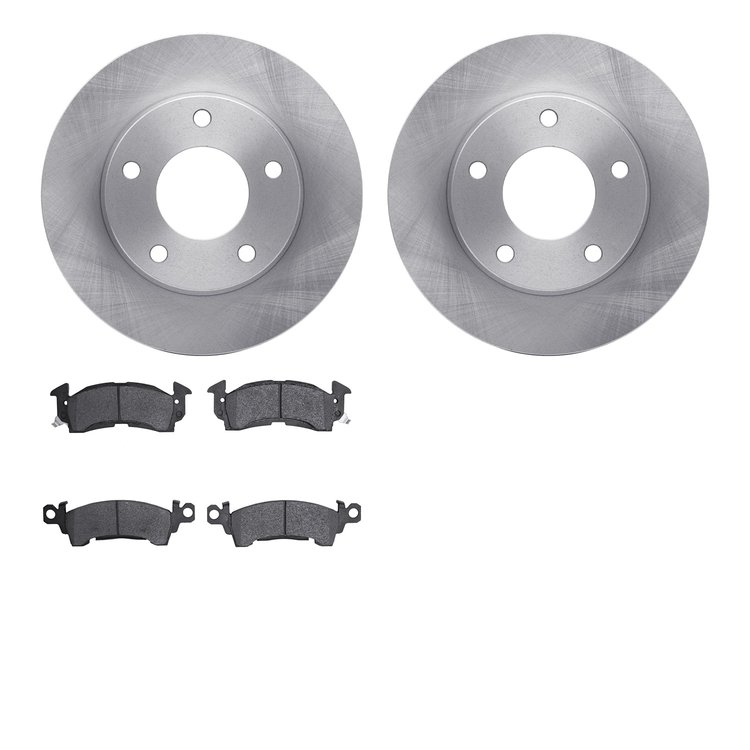 6302-46002 Brake Rotors with 3000-Series Ceramic Brake Pads Kit, 1969-1978 GM, Position: Front
