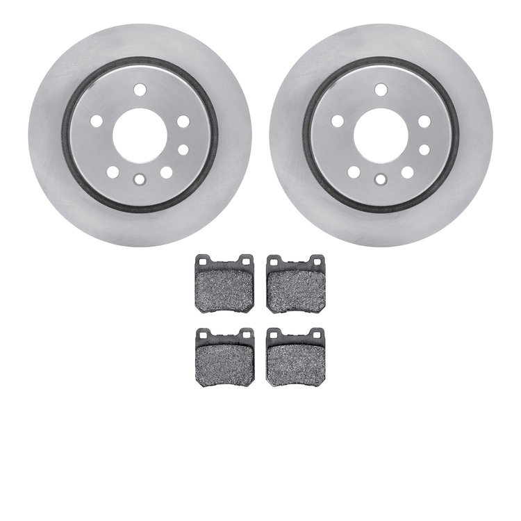 6302-46010 Brake Rotors with 3000-Series Ceramic Brake Pads Kit, 2001-2001 GM, Position: Rear