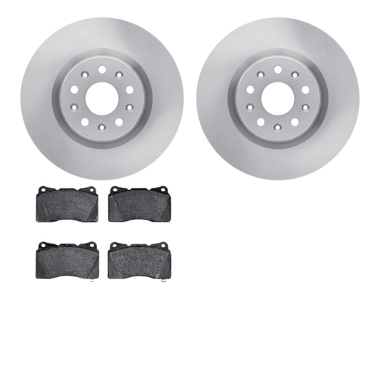 6302-46029 Brake Rotors with 3000-Series Ceramic Brake Pads Kit, 2014-2020 GM, Position: Front