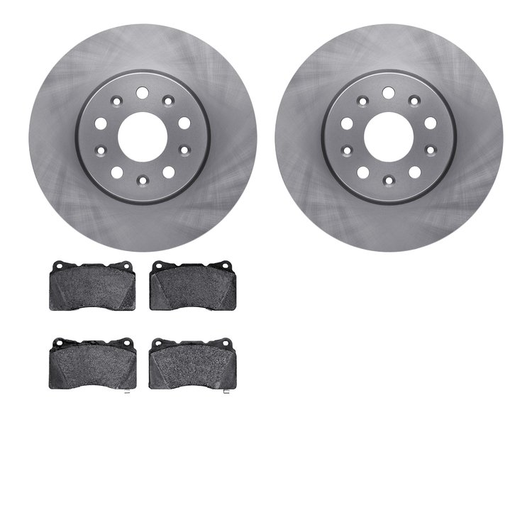 6302-46030 Brake Rotors with 3000-Series Ceramic Brake Pads Kit, 2014-2020 GM, Position: Front