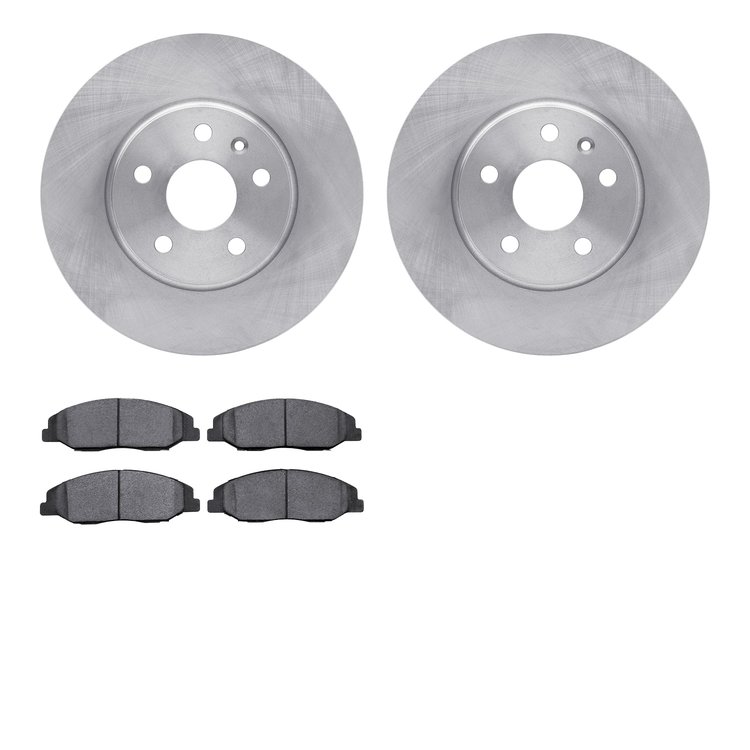 6302-46045 Brake Rotors with 3000-Series Ceramic Brake Pads Kit, 2008-2014 GM, Position: Front