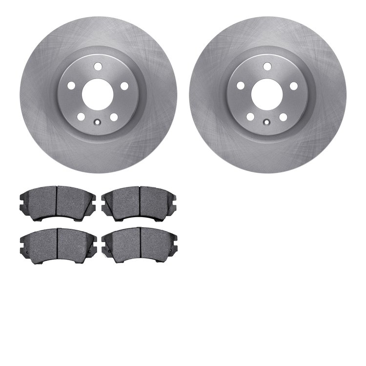6302-46050 Brake Rotors with 3000-Series Ceramic Brake Pads Kit, 2011-2017 GM, Position: Front