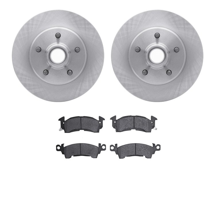 6302-47003 Brake Rotors with 3000-Series Ceramic Brake Pads Kit, 1977-1995 GM, Position: Front