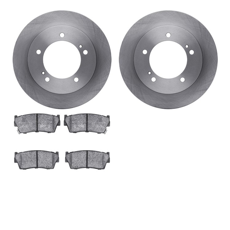 6302-47035 Brake Rotors with 3000-Series Ceramic Brake Pads Kit, 1989-1998 GM, Position: Front