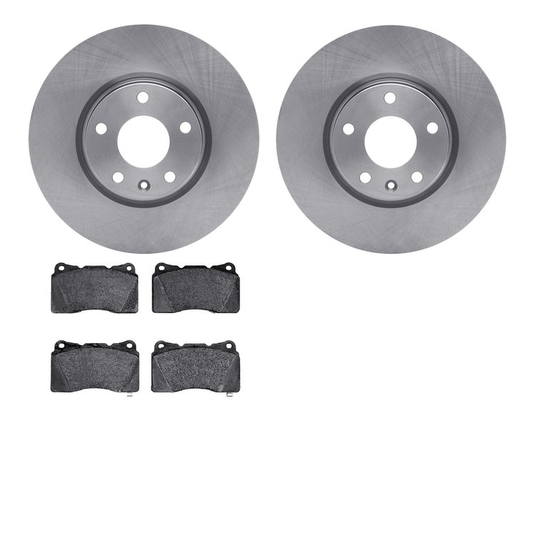 6302-47050 Brake Rotors with 3000-Series Ceramic Brake Pads Kit, 2014-2019 GM, Position: Front