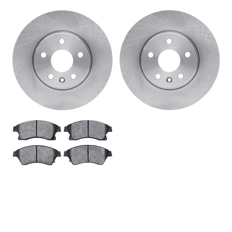6302-47066 Brake Rotors with 3000-Series Ceramic Brake Pads Kit, 2011-2017 GM, Position: Front