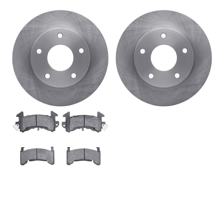 6302-48016 Brake Rotors with 3000-Series Ceramic Brake Pads Kit, 1979-1985 GM, Position: Rear