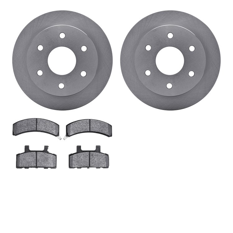 6302-48017 Brake Rotors with 3000-Series Ceramic Brake Pads Kit, 1988-1991 GM, Position: Front