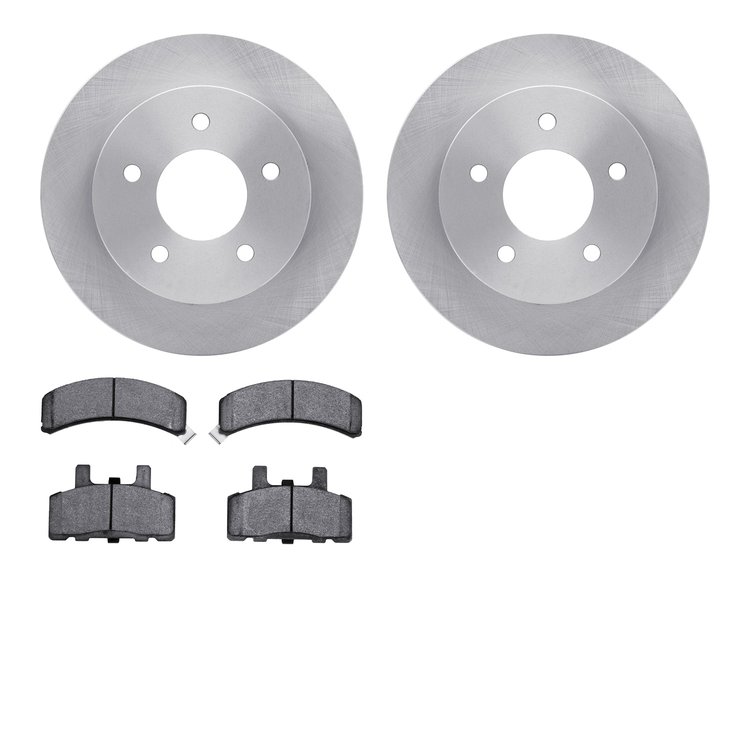 6302-48022 Brake Rotors with 3000-Series Ceramic Brake Pads Kit, 1990-2002 GM, Position: Front