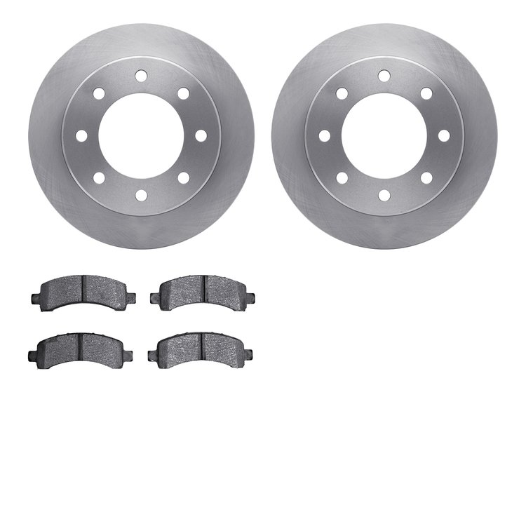 6302-48051 Brake Rotors with 3000-Series Ceramic Brake Pads Kit, 2003-2020 GM, Position: Rear