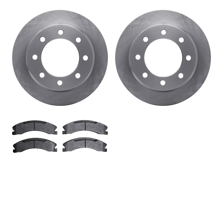 6302-48067 Brake Rotors with 3000-Series Ceramic Brake Pads Kit, 2009-2020 GM, Position: Rear