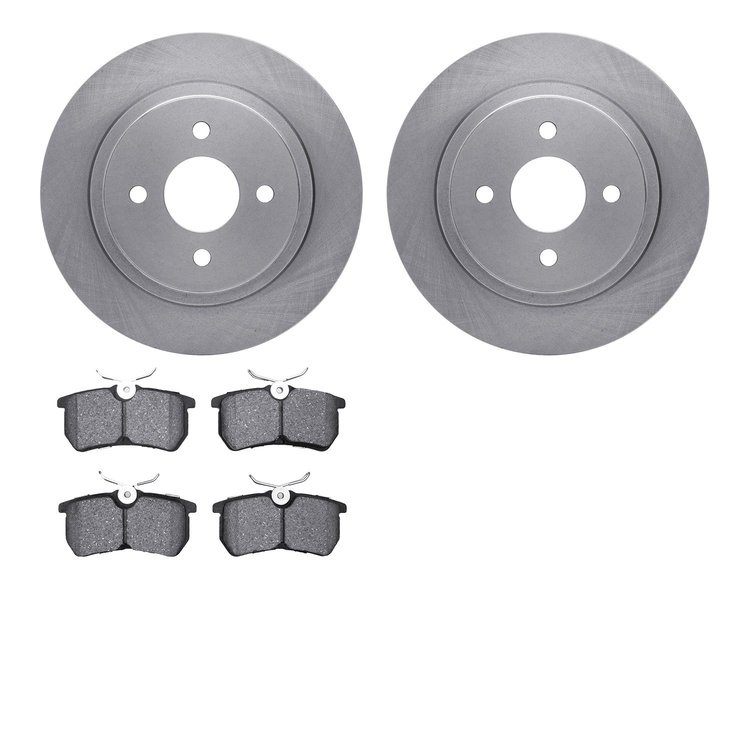 6302-54010 Brake Rotors with 3000-Series Ceramic Brake Pads Kit, 2002-2004 Ford/Lincoln/Mercury/Mazda, Position: Rear