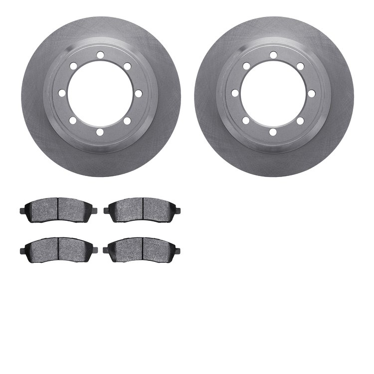 6302-54130 Brake Rotors with 3000-Series Ceramic Brake Pads Kit, 1999-2004 Ford/Lincoln/Mercury/Mazda, Position: Rear