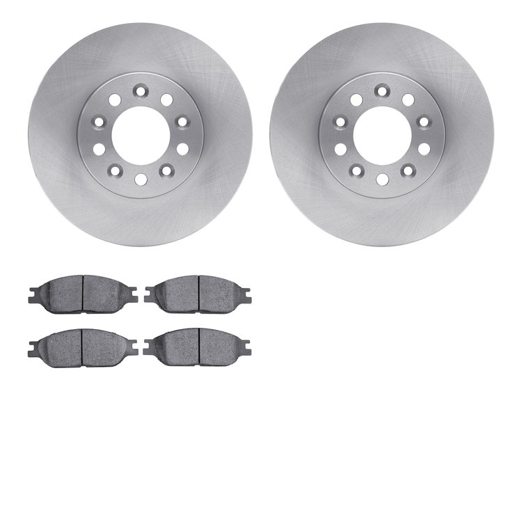 6302-54134 Brake Rotors with 3000-Series Ceramic Brake Pads Kit, 1999-2003 Ford/Lincoln/Mercury/Mazda, Position: Front