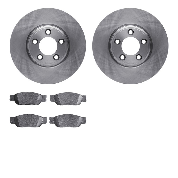 6302-54136 Brake Rotors with 3000-Series Ceramic Brake Pads Kit, 2000-2006 Multiple Makes/Models, Position: Front