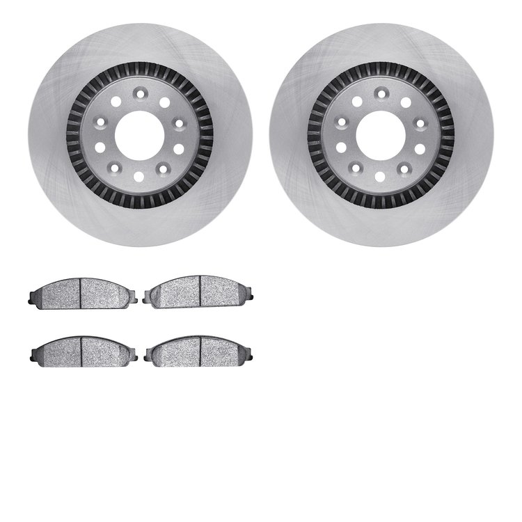 6302-54176 Brake Rotors with 3000-Series Ceramic Brake Pads Kit, 2005-2009 Ford/Lincoln/Mercury/Mazda, Position: Front