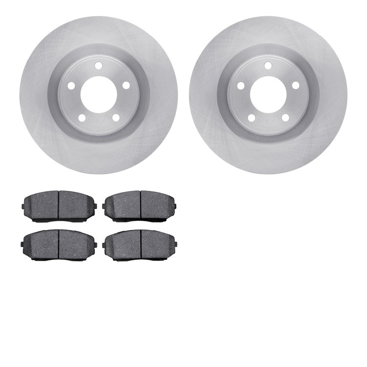 6302-54189 Brake Rotors with 3000-Series Ceramic Brake Pads Kit, 2007-2015 Ford/Lincoln/Mercury/Mazda, Position: Front