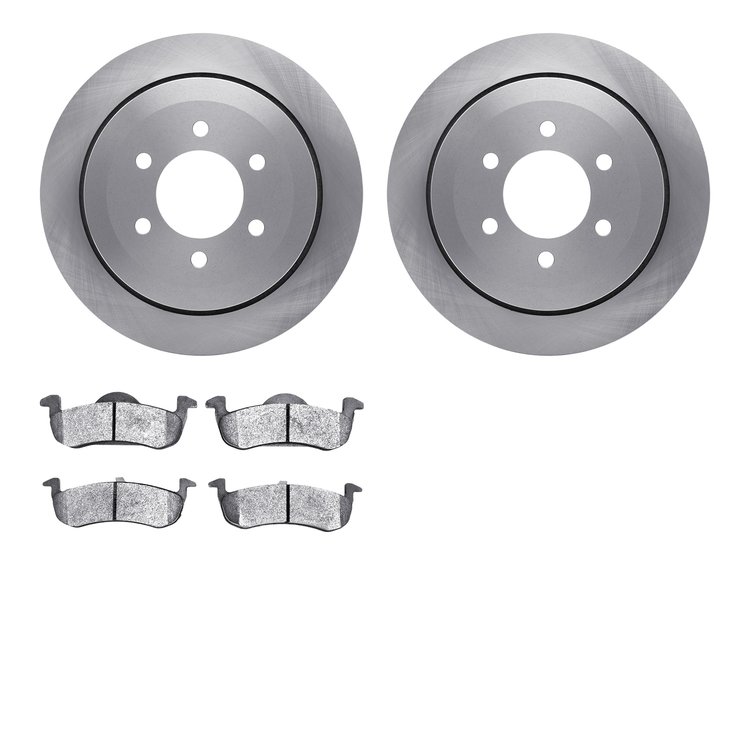 6302-54193 Brake Rotors with 3000-Series Ceramic Brake Pads Kit, 2007-2017 Ford/Lincoln/Mercury/Mazda, Position: Rear