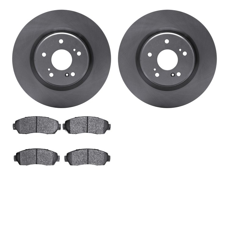 6302-58024 Brake Rotors with 3000-Series Ceramic Brake Pads Kit, Fits Select Acura/Honda, Position: Front