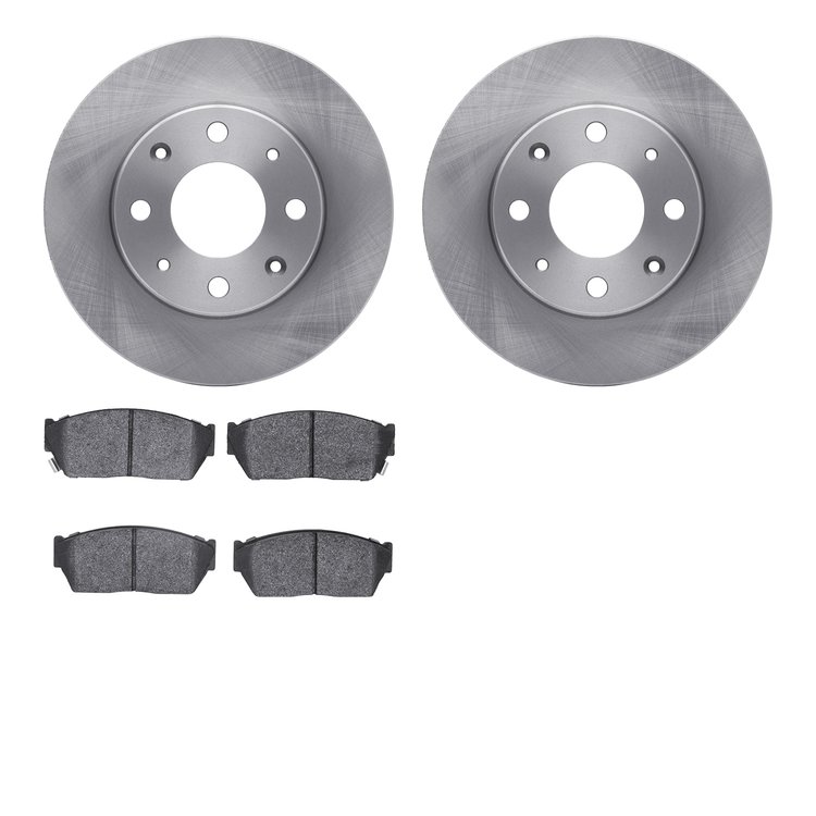 6302-59016 Brake Rotors with 3000-Series Ceramic Brake Pads Kit, 1984-1987 Acura/Honda, Position: Front