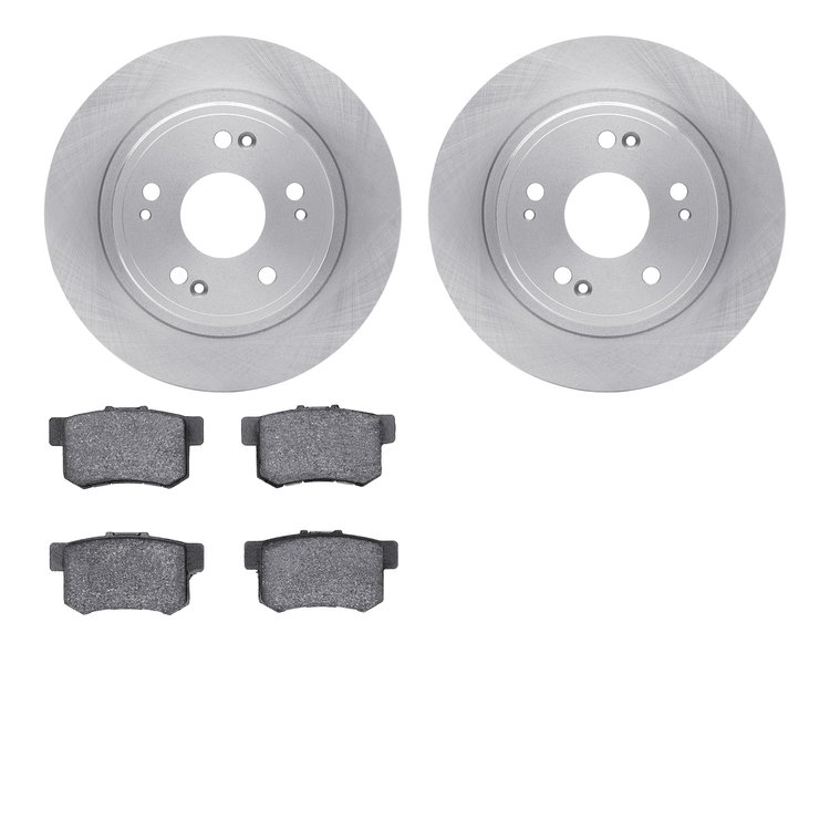 6302-59049 Brake Rotors with 3000-Series Ceramic Brake Pads Kit, Fits Select Acura/Honda, Position: Rear