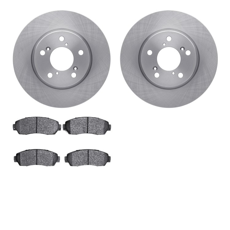 6302-59084 Brake Rotors with 3000-Series Ceramic Brake Pads Kit, 2005-2010 Acura/Honda, Position: Front