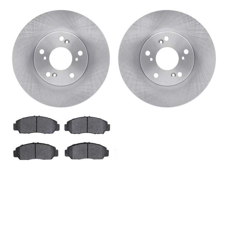 6302-59095 Brake Rotors with 3000-Series Ceramic Brake Pads Kit, 2003-2021 Acura/Honda, Position: Front