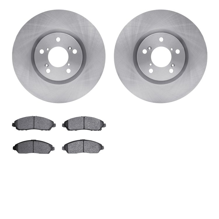 6302-59100 Brake Rotors with 3000-Series Ceramic Brake Pads Kit, 2007-2020 Acura/Honda, Position: Front
