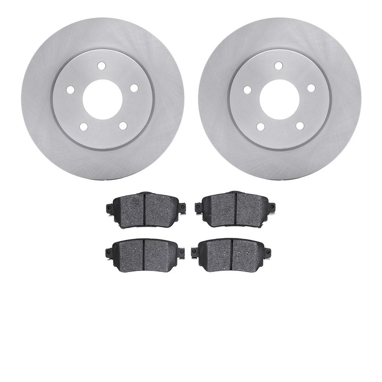 6302-67005 Brake Rotors with 3000-Series Ceramic Brake Pads Kit, Fits Select Infiniti/Nissan, Position: Rear