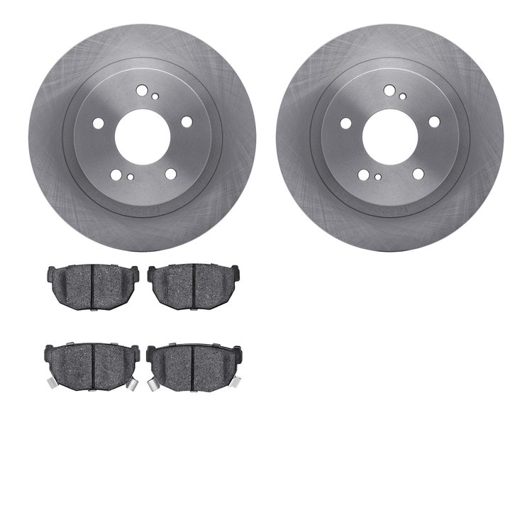 6302-67031 Brake Rotors with 3000-Series Ceramic Brake Pads Kit, 1984-1988 Infiniti/Nissan, Position: Rear