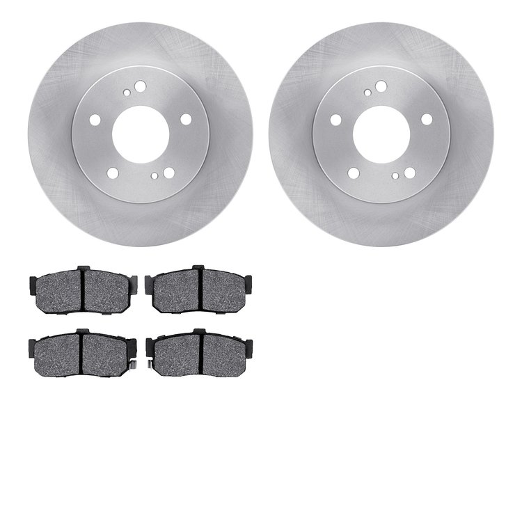 6302-67066 Brake Rotors with 3000-Series Ceramic Brake Pads Kit, 1994-2000 Infiniti/Nissan, Position: Rear