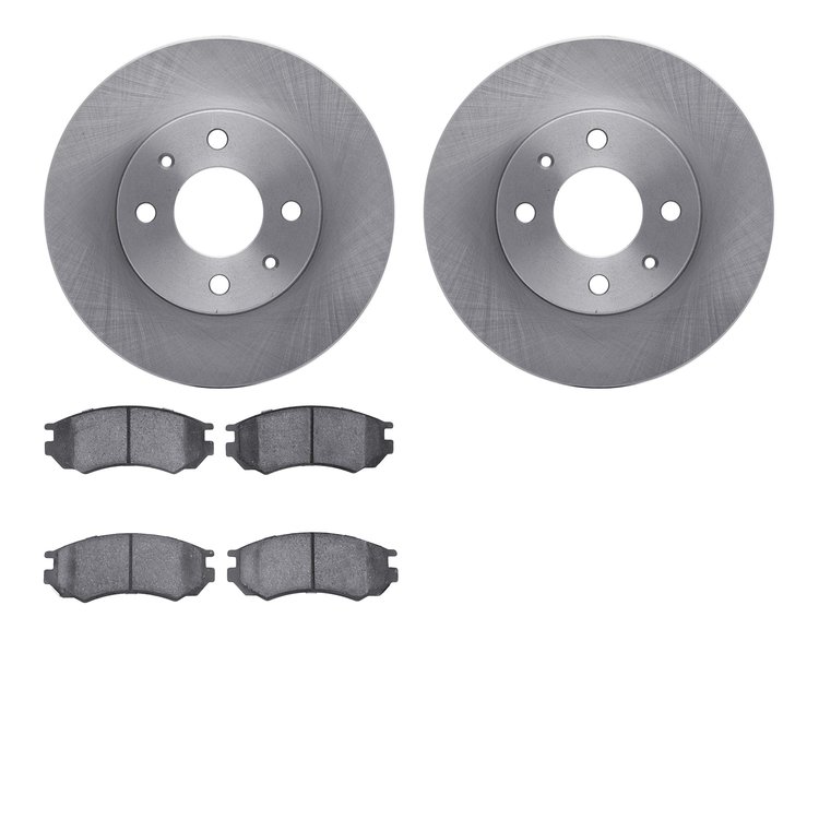 6302-67068 Brake Rotors with 3000-Series Ceramic Brake Pads Kit, 1996-2000 Infiniti/Nissan, Position: Front