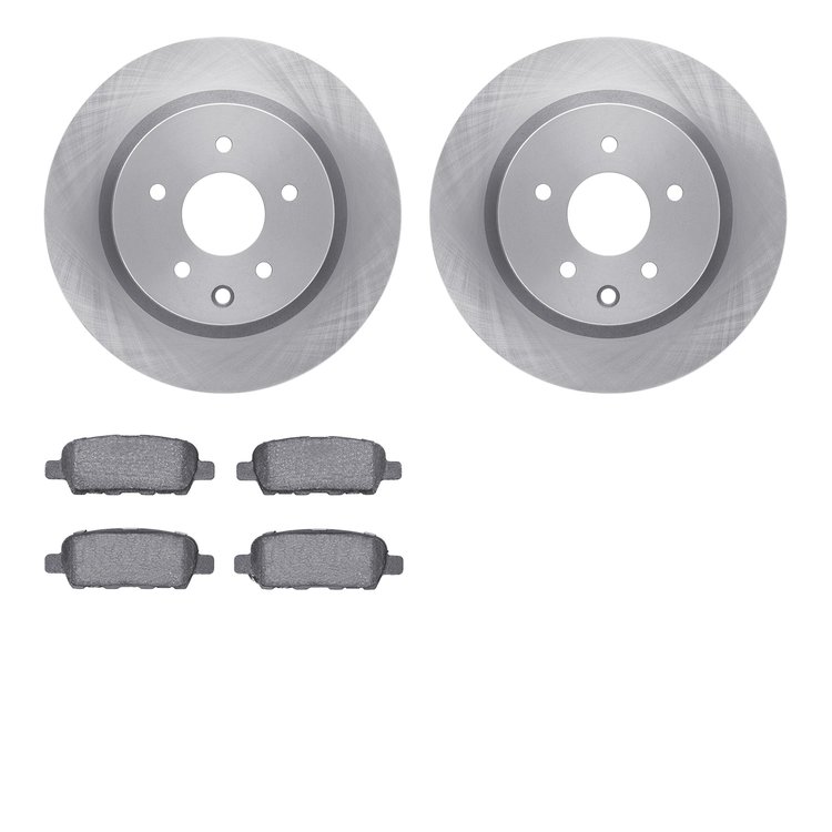 6302-67100 Brake Rotors with 3000-Series Ceramic Brake Pads Kit, 2005-2021 Infiniti/Nissan, Position: Rear